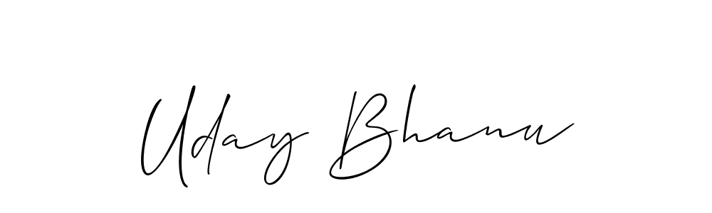 if you are searching for the best signature style for your name Uday Bhanu. so please give up your signature search. here we have designed multiple signature styles  using Allison_Script. Uday Bhanu signature style 2 images and pictures png