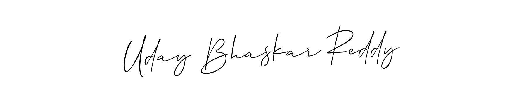 Allison_Script is a professional signature style that is perfect for those who want to add a touch of class to their signature. It is also a great choice for those who want to make their signature more unique. Get Uday Bhaskar Reddy name to fancy signature for free. Uday Bhaskar Reddy signature style 2 images and pictures png