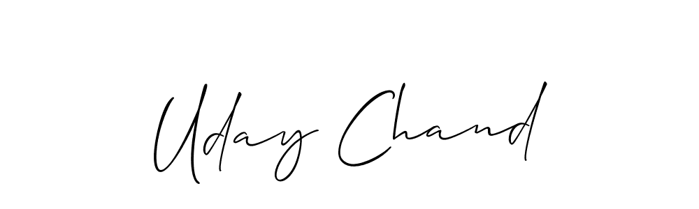 Create a beautiful signature design for name Uday Chand. With this signature (Allison_Script) fonts, you can make a handwritten signature for free. Uday Chand signature style 2 images and pictures png