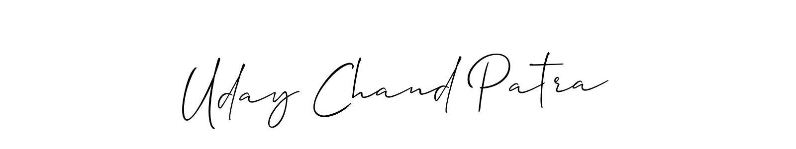 if you are searching for the best signature style for your name Uday Chand Patra. so please give up your signature search. here we have designed multiple signature styles  using Allison_Script. Uday Chand Patra signature style 2 images and pictures png