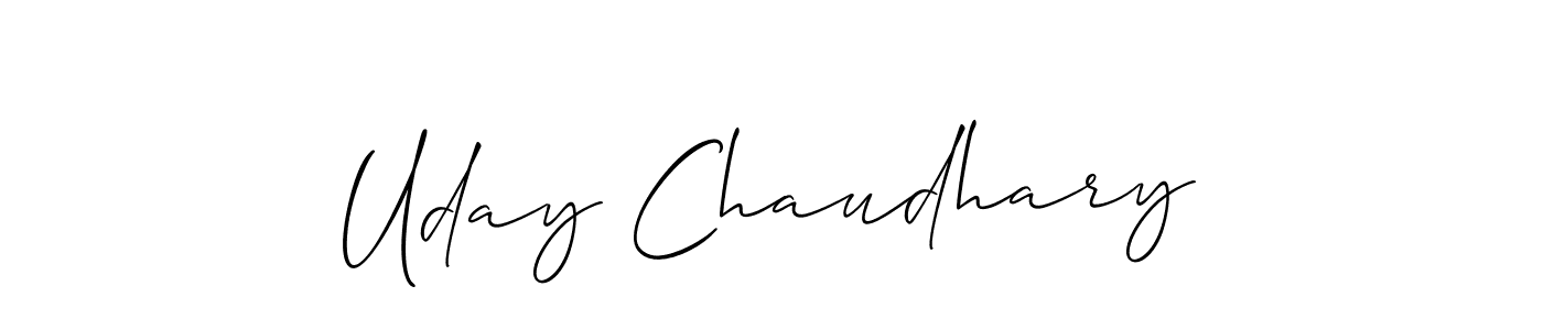 You should practise on your own different ways (Allison_Script) to write your name (Uday Chaudhary) in signature. don't let someone else do it for you. Uday Chaudhary signature style 2 images and pictures png