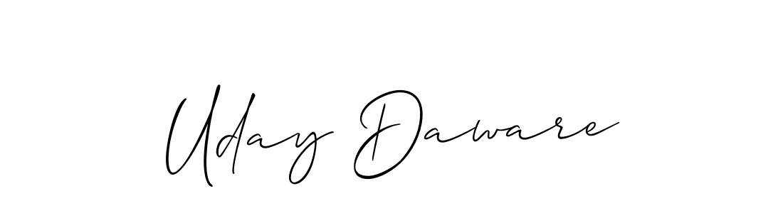This is the best signature style for the Uday Daware name. Also you like these signature font (Allison_Script). Mix name signature. Uday Daware signature style 2 images and pictures png