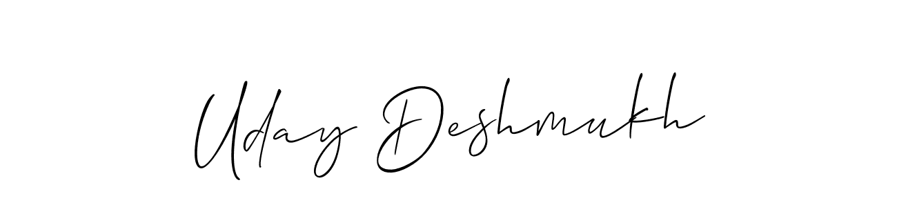 It looks lik you need a new signature style for name Uday Deshmukh. Design unique handwritten (Allison_Script) signature with our free signature maker in just a few clicks. Uday Deshmukh signature style 2 images and pictures png