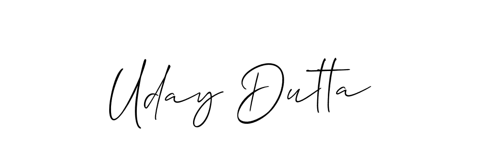 Create a beautiful signature design for name Uday Dutta. With this signature (Allison_Script) fonts, you can make a handwritten signature for free. Uday Dutta signature style 2 images and pictures png