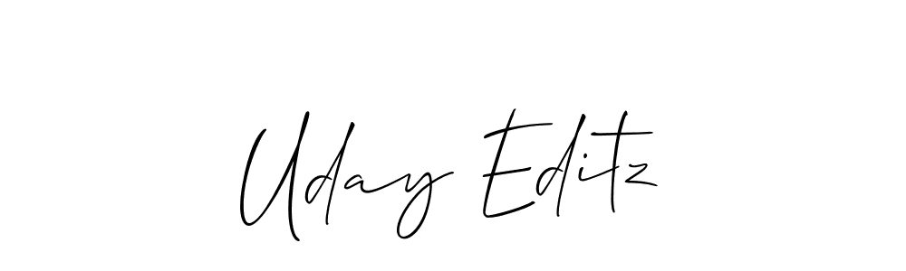 How to make Uday Editz signature? Allison_Script is a professional autograph style. Create handwritten signature for Uday Editz name. Uday Editz signature style 2 images and pictures png