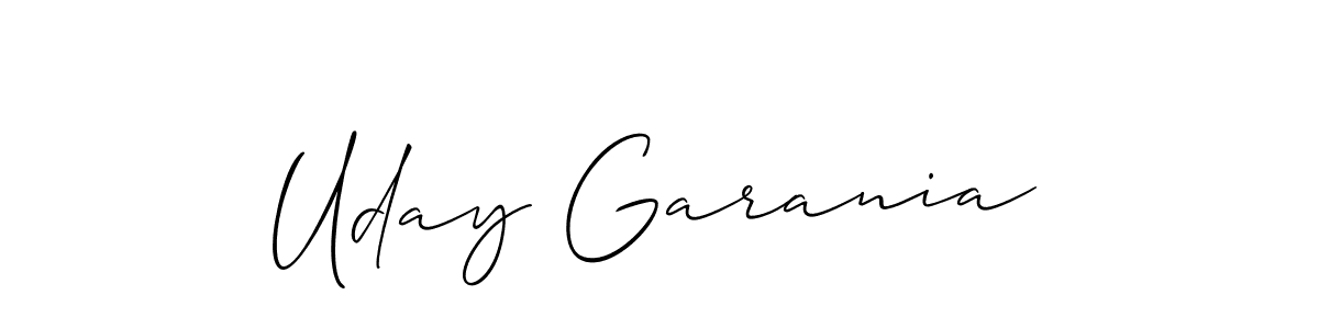 Also You can easily find your signature by using the search form. We will create Uday Garania name handwritten signature images for you free of cost using Allison_Script sign style. Uday Garania signature style 2 images and pictures png