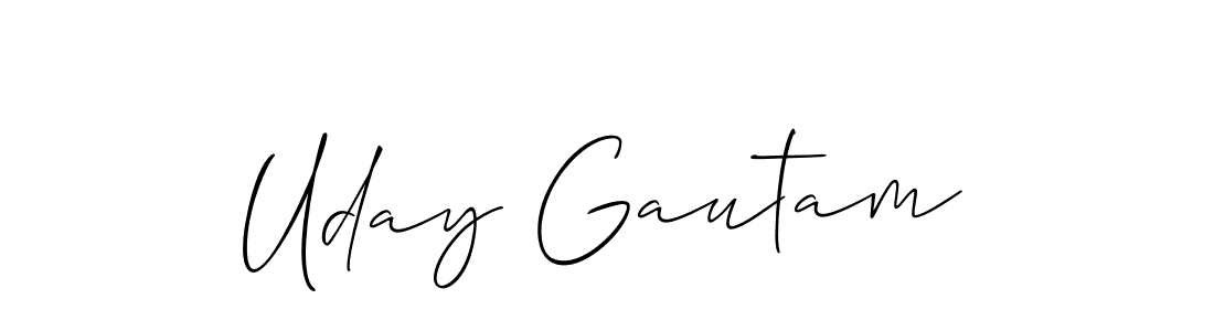 You can use this online signature creator to create a handwritten signature for the name Uday Gautam. This is the best online autograph maker. Uday Gautam signature style 2 images and pictures png