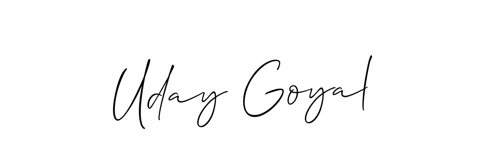 How to Draw Uday Goyal signature style? Allison_Script is a latest design signature styles for name Uday Goyal. Uday Goyal signature style 2 images and pictures png