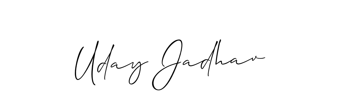 Create a beautiful signature design for name Uday Jadhav. With this signature (Allison_Script) fonts, you can make a handwritten signature for free. Uday Jadhav signature style 2 images and pictures png