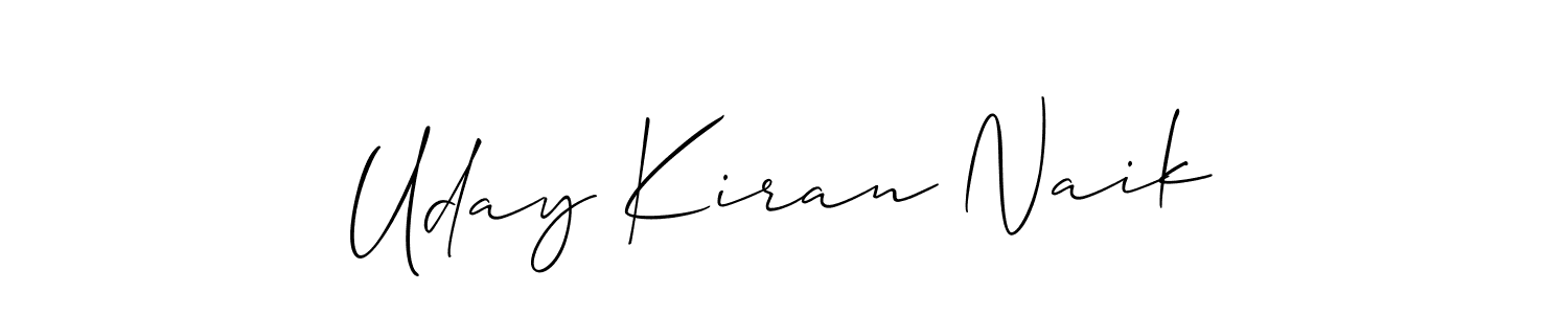 Use a signature maker to create a handwritten signature online. With this signature software, you can design (Allison_Script) your own signature for name Uday Kiran Naik. Uday Kiran Naik signature style 2 images and pictures png