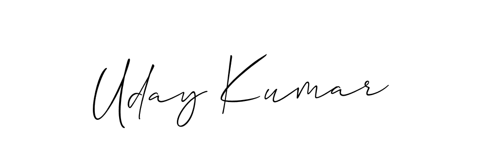 Use a signature maker to create a handwritten signature online. With this signature software, you can design (Allison_Script) your own signature for name Uday Kumar. Uday Kumar signature style 2 images and pictures png