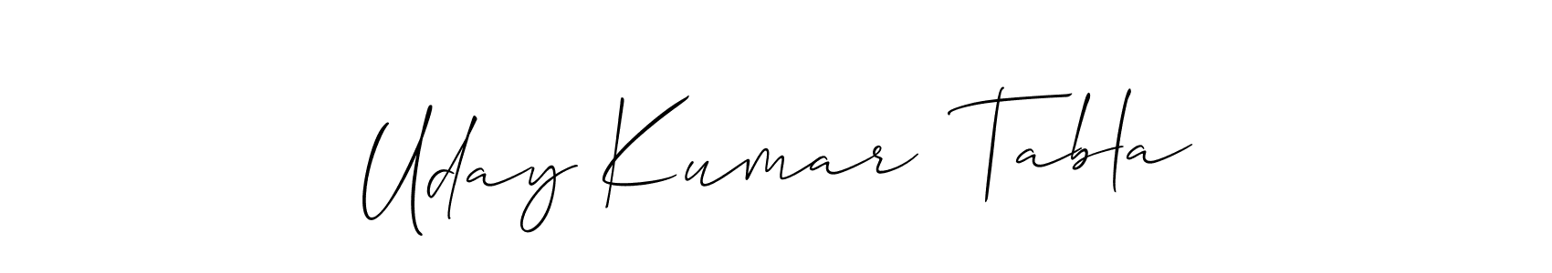 How to make Uday Kumar  Tabla signature? Allison_Script is a professional autograph style. Create handwritten signature for Uday Kumar  Tabla name. Uday Kumar  Tabla signature style 2 images and pictures png