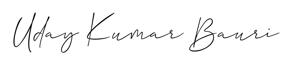 Get an exclusive digital autograph for Uday Kumar Bauri. The Allison_Script typeface captures the charm of real penmanship on paper. Uday Kumar Bauri signature style 2 images and pictures png