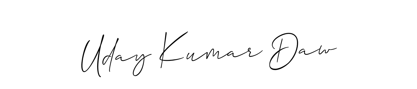 This is the best signature style for the Uday Kumar Daw name. Also you like these signature font (Allison_Script). Mix name signature. Uday Kumar Daw signature style 2 images and pictures png