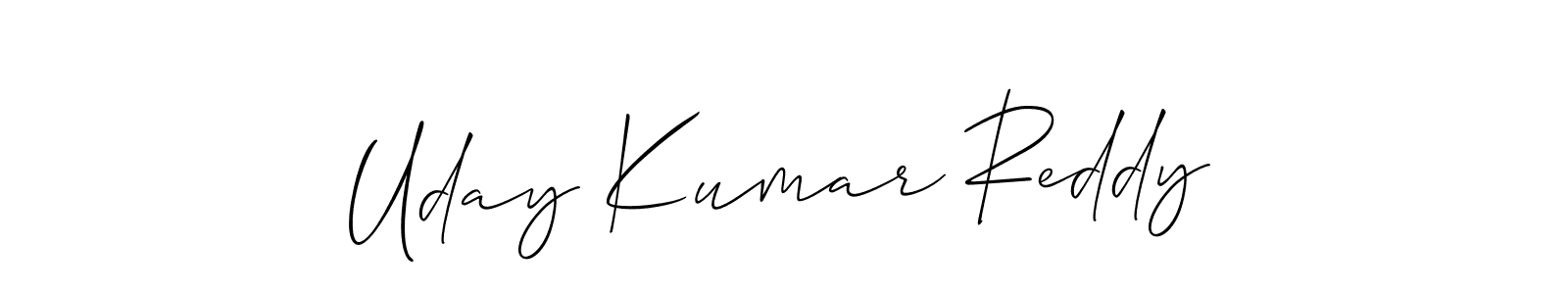 How to make Uday Kumar Reddy name signature. Use Allison_Script style for creating short signs online. This is the latest handwritten sign. Uday Kumar Reddy signature style 2 images and pictures png