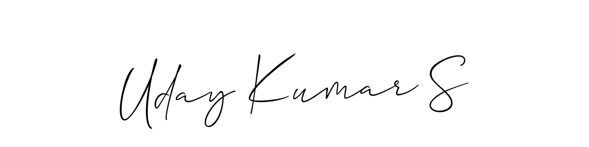 How to make Uday Kumar S name signature. Use Allison_Script style for creating short signs online. This is the latest handwritten sign. Uday Kumar S signature style 2 images and pictures png