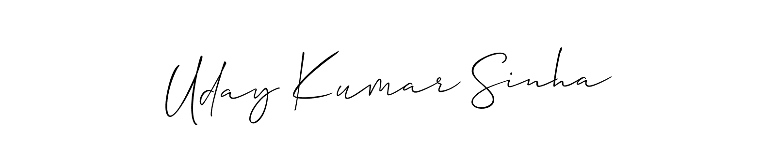 Also You can easily find your signature by using the search form. We will create Uday Kumar Sinha name handwritten signature images for you free of cost using Allison_Script sign style. Uday Kumar Sinha signature style 2 images and pictures png