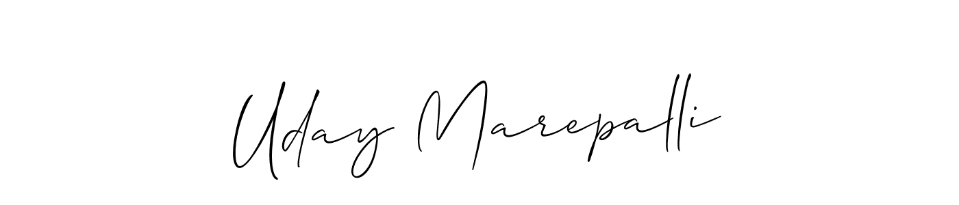 It looks lik you need a new signature style for name Uday Marepalli. Design unique handwritten (Allison_Script) signature with our free signature maker in just a few clicks. Uday Marepalli signature style 2 images and pictures png