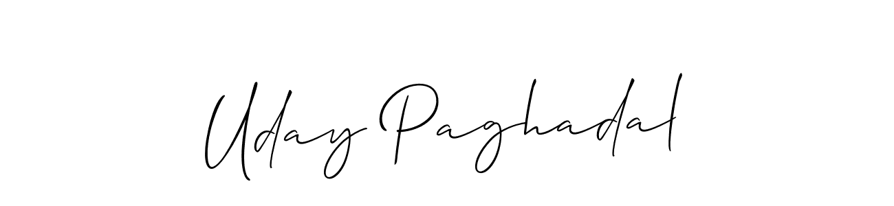 Similarly Allison_Script is the best handwritten signature design. Signature creator online .You can use it as an online autograph creator for name Uday Paghadal. Uday Paghadal signature style 2 images and pictures png