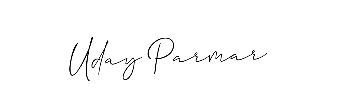 Also we have Uday Parmar name is the best signature style. Create professional handwritten signature collection using Allison_Script autograph style. Uday Parmar signature style 2 images and pictures png