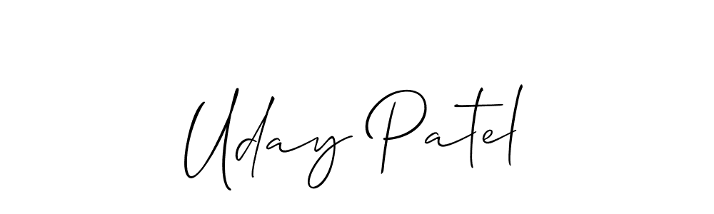 How to make Uday Patel signature? Allison_Script is a professional autograph style. Create handwritten signature for Uday Patel name. Uday Patel signature style 2 images and pictures png