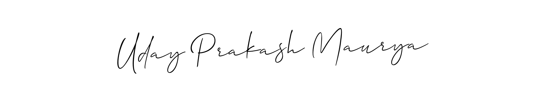 Create a beautiful signature design for name Uday Prakash Maurya. With this signature (Allison_Script) fonts, you can make a handwritten signature for free. Uday Prakash Maurya signature style 2 images and pictures png