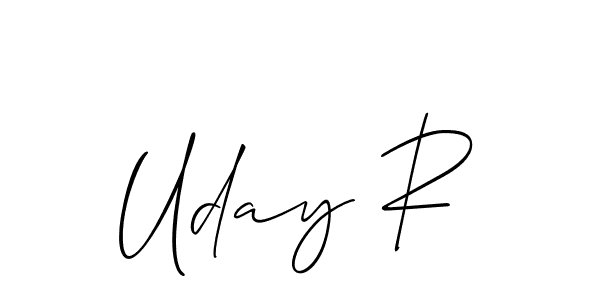 Make a beautiful signature design for name Uday R. Use this online signature maker to create a handwritten signature for free. Uday R signature style 2 images and pictures png