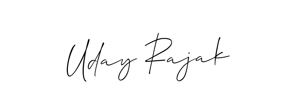 Uday Rajak stylish signature style. Best Handwritten Sign (Allison_Script) for my name. Handwritten Signature Collection Ideas for my name Uday Rajak. Uday Rajak signature style 2 images and pictures png