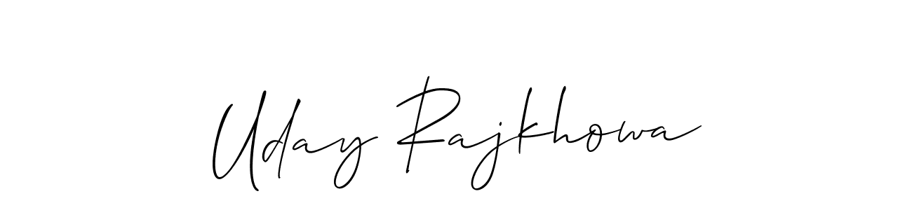 Similarly Allison_Script is the best handwritten signature design. Signature creator online .You can use it as an online autograph creator for name Uday Rajkhowa. Uday Rajkhowa signature style 2 images and pictures png