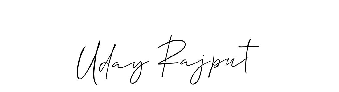 How to Draw Uday Rajput signature style? Allison_Script is a latest design signature styles for name Uday Rajput. Uday Rajput signature style 2 images and pictures png