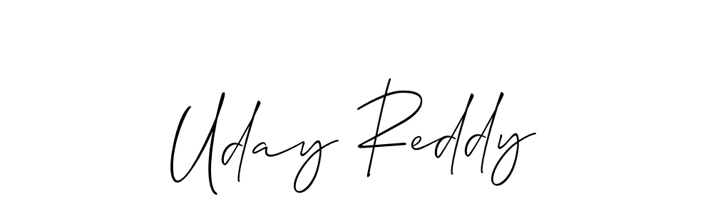 Create a beautiful signature design for name Uday Reddy. With this signature (Allison_Script) fonts, you can make a handwritten signature for free. Uday Reddy signature style 2 images and pictures png