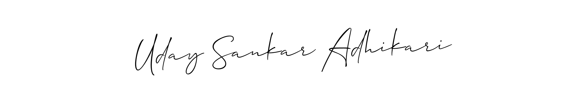 This is the best signature style for the Uday Sankar Adhikari name. Also you like these signature font (Allison_Script). Mix name signature. Uday Sankar Adhikari signature style 2 images and pictures png