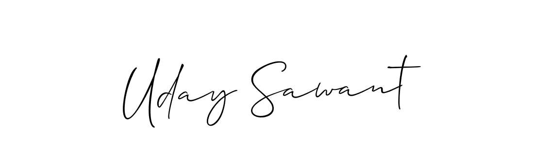 How to Draw Uday Sawant signature style? Allison_Script is a latest design signature styles for name Uday Sawant. Uday Sawant signature style 2 images and pictures png