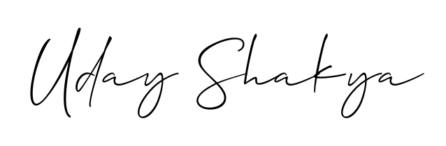 Get inspired by this graceful Allison_Script signature style for name Uday Shakya. Smooth loops and balanced proportions for everyday use. Uday Shakya signature style 2 images and pictures png