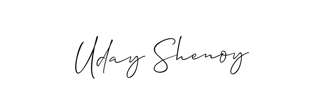 Uday Shenoy stylish signature style. Best Handwritten Sign (Allison_Script) for my name. Handwritten Signature Collection Ideas for my name Uday Shenoy. Uday Shenoy signature style 2 images and pictures png