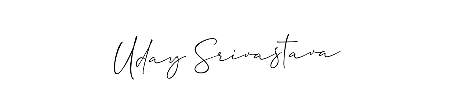 Use a signature maker to create a handwritten signature online. With this signature software, you can design (Allison_Script) your own signature for name Uday Srivastava. Uday Srivastava signature style 2 images and pictures png