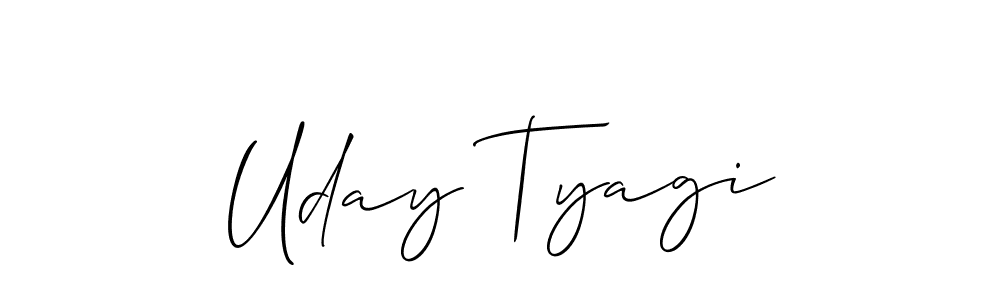 You should practise on your own different ways (Allison_Script) to write your name (Uday Tyagi) in signature. don't let someone else do it for you. Uday Tyagi signature style 2 images and pictures png