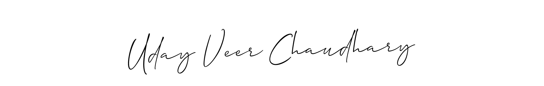 You should practise on your own different ways (Allison_Script) to write your name (Uday Veer Chaudhary) in signature. don't let someone else do it for you. Uday Veer Chaudhary signature style 2 images and pictures png