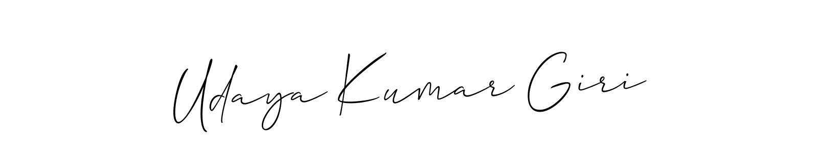 How to make Udaya Kumar Giri signature? Allison_Script is a professional autograph style. Create handwritten signature for Udaya Kumar Giri name. Udaya Kumar Giri signature style 2 images and pictures png