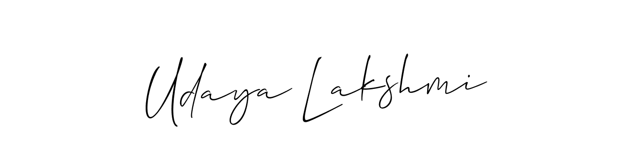 Similarly Allison_Script is the best handwritten signature design. Signature creator online .You can use it as an online autograph creator for name Udaya Lakshmi. Udaya Lakshmi signature style 2 images and pictures png