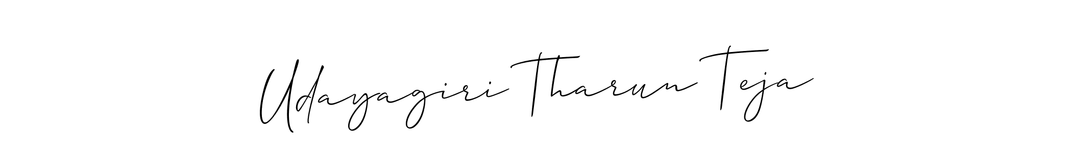 Also we have Udayagiri Tharun Teja name is the best signature style. Create professional handwritten signature collection using Allison_Script autograph style. Udayagiri Tharun Teja signature style 2 images and pictures png