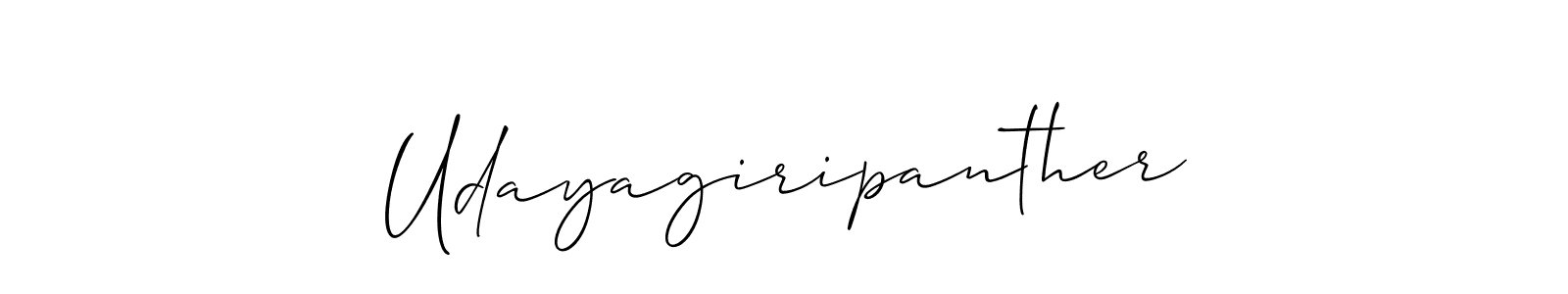 Create a beautiful signature design for name Udayagiripanther. With this signature (Allison_Script) fonts, you can make a handwritten signature for free. Udayagiripanther signature style 2 images and pictures png