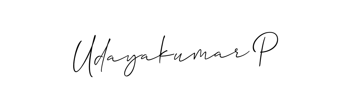 Udayakumar P stylish signature style. Best Handwritten Sign (Allison_Script) for my name. Handwritten Signature Collection Ideas for my name Udayakumar P. Udayakumar P signature style 2 images and pictures png