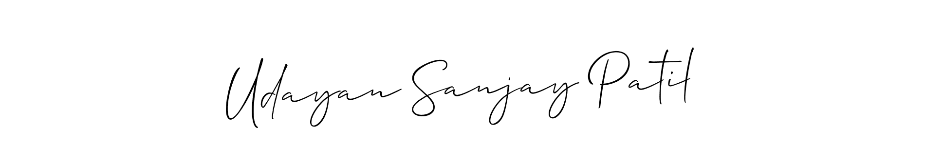 Also You can easily find your signature by using the search form. We will create Udayan Sanjay Patil name handwritten signature images for you free of cost using Allison_Script sign style. Udayan Sanjay Patil signature style 2 images and pictures png