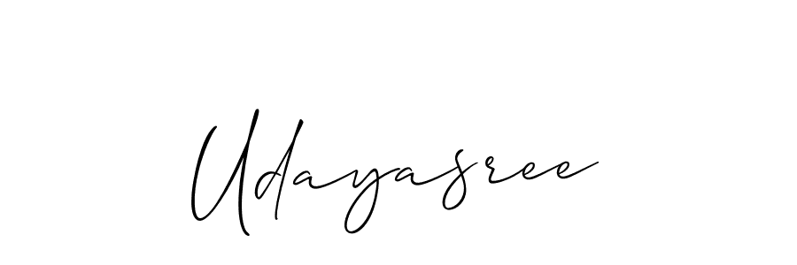 Similarly Allison_Script is the best handwritten signature design. Signature creator online .You can use it as an online autograph creator for name Udayasree. Udayasree signature style 2 images and pictures png