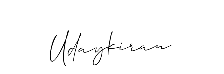 Make a beautiful signature design for name Udaykiran. With this signature (Allison_Script) style, you can create a handwritten signature for free. Udaykiran signature style 2 images and pictures png