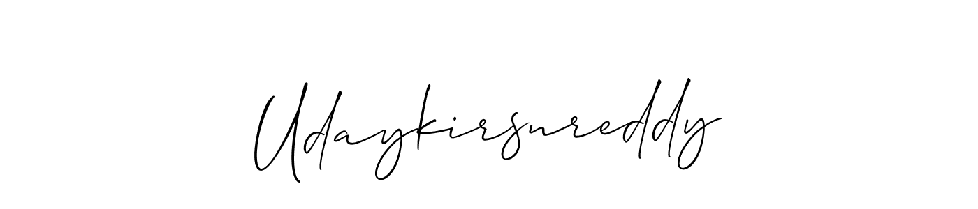 It looks lik you need a new signature style for name Udaykirsnreddy. Design unique handwritten (Allison_Script) signature with our free signature maker in just a few clicks. Udaykirsnreddy signature style 2 images and pictures png