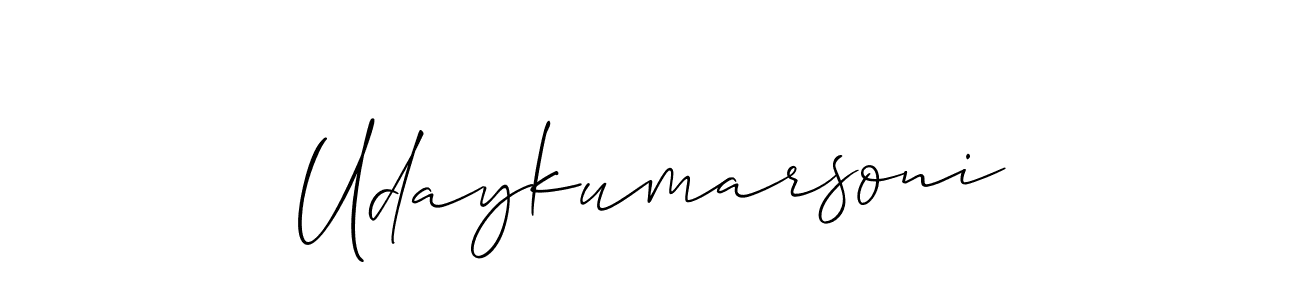 Also we have Udaykumarsoni name is the best signature style. Create professional handwritten signature collection using Allison_Script autograph style. Udaykumarsoni signature style 2 images and pictures png