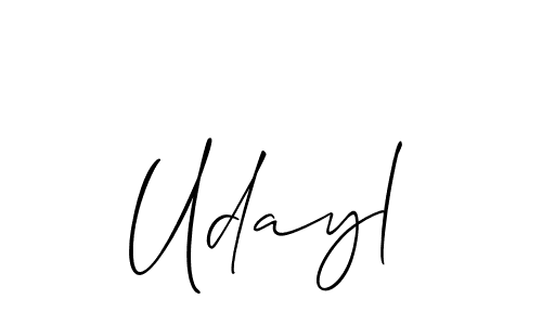 Udayl stylish signature style. Best Handwritten Sign (Allison_Script) for my name. Handwritten Signature Collection Ideas for my name Udayl. Udayl signature style 2 images and pictures png