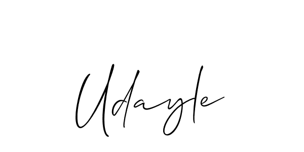 if you are searching for the best signature style for your name Udayle. so please give up your signature search. here we have designed multiple signature styles  using Allison_Script. Udayle signature style 2 images and pictures png